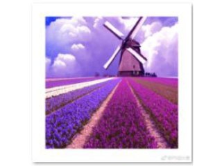 Haft Diamentowy, Obraz, Mozaika Diamentowa Diamond Painting, WIATRAK 30x30cm DK