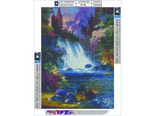 Haft Diamentowy, Obraz, Mozaika Diamentowa Diamond Painting, WODOSPAD 30x40cm DK