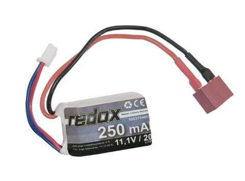 Redox 250 mAh 11,1V 20C DEAN - pakiet LiPo Redox Redox 250 mAh 11,1V 20C DEAN - pakiet LiPo Redox