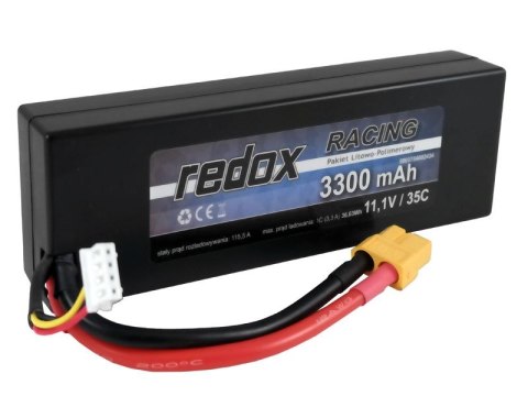 Redox 3300 mAh 11,1V 35C XT-60 Racing Hardcase - pakiet LiPo Redox Redox 3300 mAh 11,1V 35C XT-60 Racing Hardcase - pakiet LiPo Redox