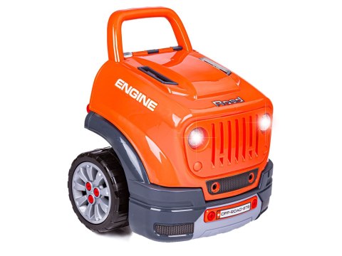 Zestaw Mechanika, Samochód Auto Silnik Do Rozkręcania, Warsztat 61 Elementów, Pomarańczowy JEEP Zestaw Mechanika, Samochód Auto Silnik Do Rozkręcania, Warsztat 61 Elementów, Pomarańczowy JEEP