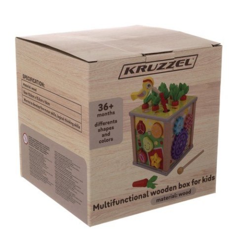 Kostka edukacyjna drewniana- sorter Kruzzel 22566 Kostka edukacyjna drewniana- sorter Kruzzel 22566