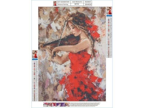 Haft Diamentowy, Obraz, Mozaika Diamentowa Diamond Painting, GRA NA SKRZYPCACH 30x40cm DK Haft Diamentowy, Obraz, Mozaika Diamentowa Diamond Painting, GRA NA SKRZYPCACH 30x40cm DK