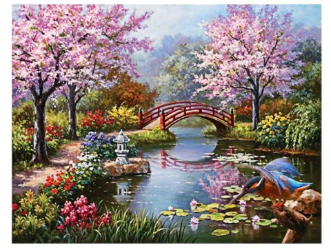 Haft Diamentowy, Obraz, Mozaika Diamentowa Diamond Painting, JAPOŃSKI OGRÓD 40x30cm DK Haft Diamentowy, Obraz, Mozaika Diamentowa Diamond Painting, JAPOŃSKI OGRÓD 40x30cm DK