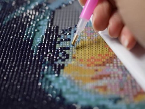 Haft Diamentowy, Obraz, Mozaika Diamentowa Diamond Painting, KOLOROWE MOTYLE 30x40cm DK