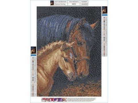 Haft Diamentowy, Obraz, Mozaika Diamentowa Diamond Painting, KOŃ I ŹREBIĘ 30x40cm DK Haft Diamentowy, Obraz, Mozaika Diamentowa Diamond Painting, KOŃ I ŹREBIĘ 30x40cm DK