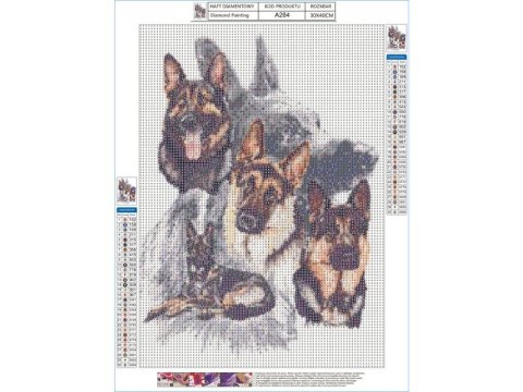 Haft Diamentowy, Obraz, Mozaika Diamentowa Diamond Painting, OWCZARKI NIEMIECKIE 30x40cm DK Haft Diamentowy, Obraz, Mozaika Diamentowa Diamond Painting, OWCZARKI NIEMIECKIE 30x40cm DK