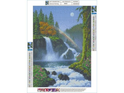 Haft Diamentowy, Obraz, Mozaika Diamentowa Diamond Painting, WODOSPAD Z TĘCZĄ 30x40cm DK Haft Diamentowy, Obraz, Mozaika Diamentowa Diamond Painting, WODOSPAD Z TĘCZĄ 30x40cm DK