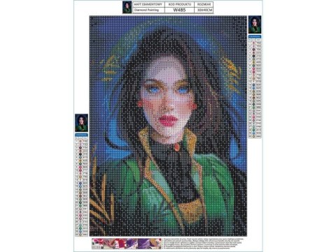 Haft Diamentowy, Obraz, Mozaika Diamentowa Diamond Painting, NIEBIESKOOKA DZIEWCZYNA 30x40cm DK Haft Diamentowy, Obraz, Mozaika Diamentowa Diamond Painting, NIEBIESKOOKA DZIEWCZYNA 30x40cm DK