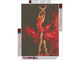 Haft Diamentowy, Obraz, Mozaika Diamentowa Diamond Painting, OGNISTY BALET 30x40cm DK