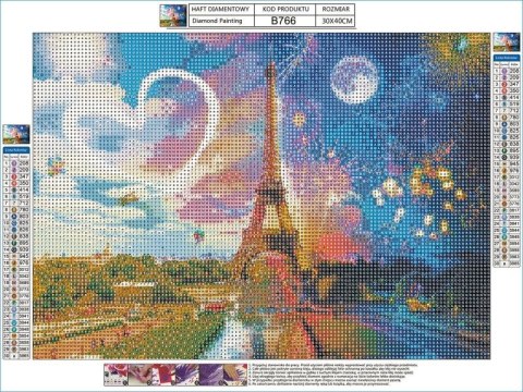 Haft Diamentowy, Obraz, Mozaika Diamentowa Diamond Painting, WIEŻA EIFFLA NOC I DZIEŃ Paryż 40x30cm DK Haft Diamentowy, Obraz, Mozaika Diamentowa Diamond Painting, WIEŻA EIFFLA NOC I DZIEŃ Paryż 40x30cm DK