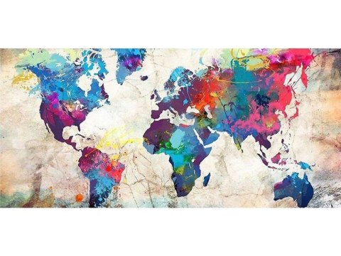 DUŻY Haft Diamentowy 120x60cm, MAPA, Obraz, Mozaika Diamentowa Diamond Painting, ATLAS ŚWIATA W KOLORZE DUŻY Haft Diamentowy 120x60cm, MAPA, Obraz, Mozaika Diamentowa Diamond Painting, ATLAS ŚWIATA W KOLORZE
