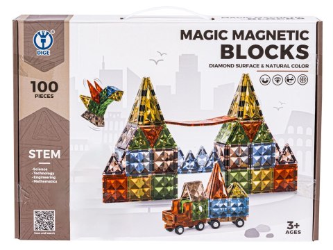 Konstrukcyjne Klocki Magnetyczne 100 Elementów Konstrukcyjne Klocki Magnetyczne 100 Elementów
