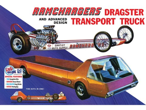 Model Plastikowy - Samochód 1:25 Ramchargers Dragster & Transporter Truck MPC Model Plastikowy - Samochód 1:25 Ramchargers Dragster & Transporter Truck MPC