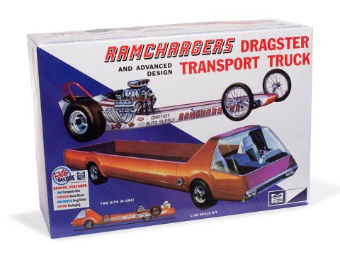 Model Plastikowy - Samochód 1:25 Ramchargers Dragster & Transporter Truck MPC Model Plastikowy - Samochód 1:25 Ramchargers Dragster & Transporter Truck MPC
