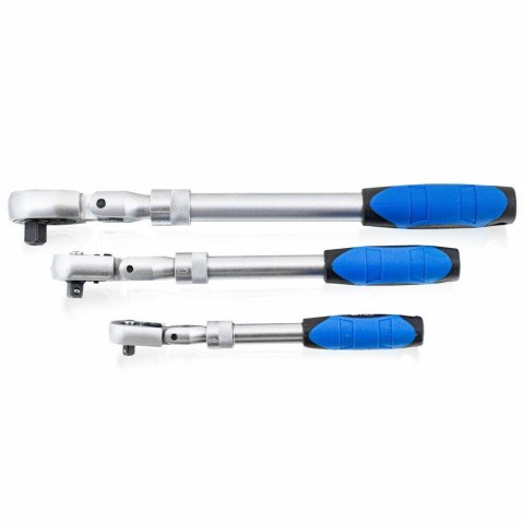 ZESTAW GRZECHOTEK ŁAMANYCH TELESKOPOWYCH 1/4" 3/8" 1/2" 90° Bituxx