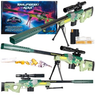 Karabin Snajperski Atak Pistolet Na Dyski Statyw Okulary Ochronne Tłumik Ciuciubabka