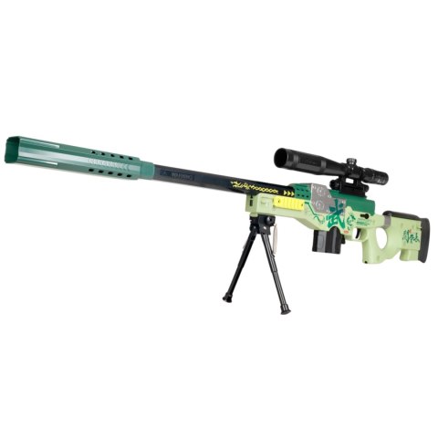 Karabin Snajperski Atak Pistolet Na Dyski Statyw Okulary Ochronne Tłumik Ciuciubabka