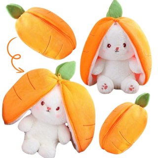 Magiczny Królik 25cm Marchewka Maskotka Pluszak Uroczy Design Uszka Ciuciubabka