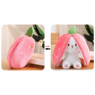 Magiczny Królik 25cm Truskawka Maskotka Pluszak Uroczy Design Uszka Ciuciubabka