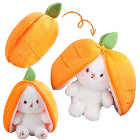 Magiczny Królik 35cm Marchewka Maskotka Pluszak Uroczy Design Uszka Ciuciubabka Magiczny Królik 35cm Marchewka Maskotka Pluszak Uroczy Design Uszka Ciuciubabka