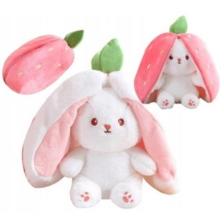 Magiczny Królik 35cm Truskawka Maskotka Pluszak Uroczy Design Uszka Ciuciubabka