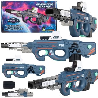 Pistolet Kosmiczny Blaster Na Akumulator Piankowe Dyski Celownik Okulary Ciuciubabka