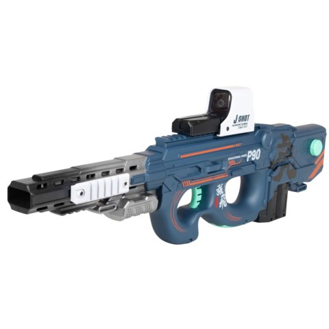 Pistolet Kosmiczny Blaster Na Akumulator Piankowe Dyski Celownik Okulary Ciuciubabka