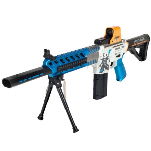 Pistolet Nacierający Mocarz Na Akumulator Miękkie Dyski Okulary Ochronne Ciuciubabka
