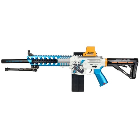 Pistolet Nacierający Mocarz Na Akumulator Miękkie Dyski Okulary Ochronne Ciuciubabka