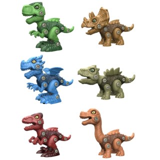 ZESTAW WALIZKA KLOCKI DINOZAURY DO SKRĘCANIA WKRĘTARKA 3 DINO FIGURKI DIY Import ProNice