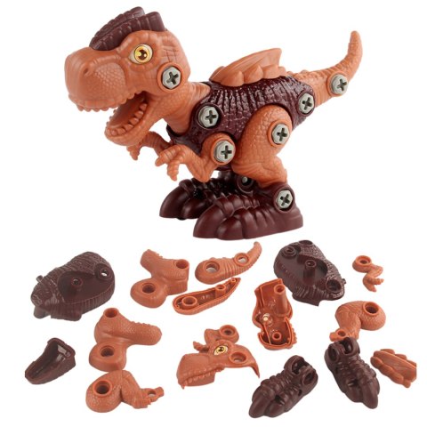 ZESTAW WALIZKA KLOCKI DINOZAURY DO SKRĘCANIA WKRĘTARKA 3 DINO FIGURKI DIY Import ProNice