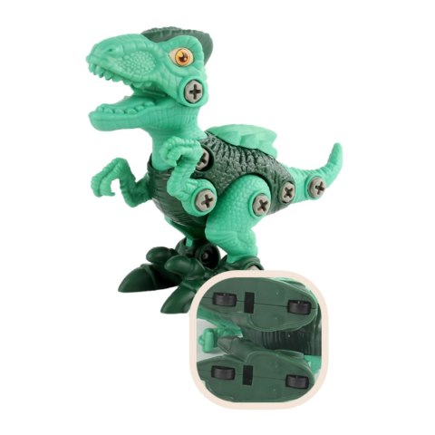 ZESTAW WALIZKA KLOCKI DINOZAURY DO SKRĘCANIA WKRĘTARKA 3 DINO FIGURKI DIY Import ProNice