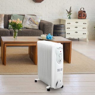 BITUXX Elektryczny grzejnik olejowy 2500 W 11 żeber biały Bituxx