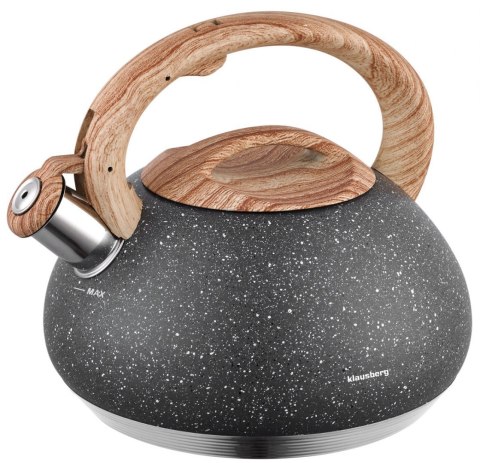 CZAJNIK Z GWIZDKIEM 2,7L KLAUSBERG KB-7280 GRANIT WOOD KLAUSBERG CZAJNIK Z GWIZDKIEM 2,7L KLAUSBERG KB-7280 GRANIT WOOD KLAUSBERG