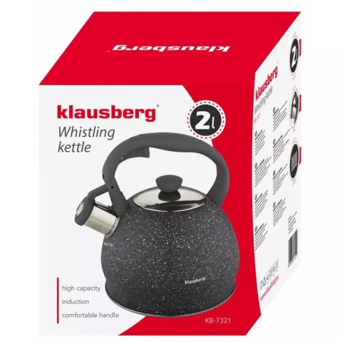 CZAJNIK Z GWIZDKIEM 2L KLAUSBERG KB-7321 MARBLE KLAUSBERG