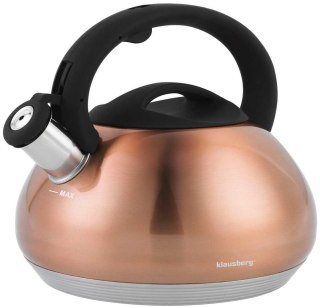CZAJNIK Z GWIZDKIEM KLAUSBERG 2,7L KB-7385 COPPER KLAUSBERG