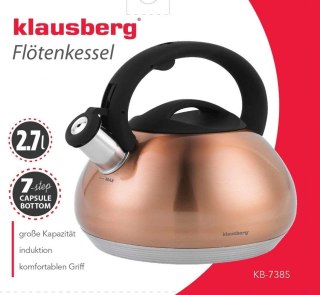 CZAJNIK Z GWIZDKIEM KLAUSBERG 2,7L KB-7385 COPPER KLAUSBERG