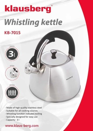 CZAJNIK Z GWIZDKIEM KLAUSBERG 3L KB-7015 KLAUSBERG