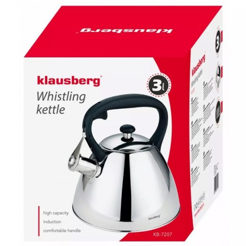 CZAJNIK Z GWIZDKIEM KLAUSBERG 3L KB-7207 KLAUSBERG CZAJNIK Z GWIZDKIEM KLAUSBERG 3L KB-7207 KLAUSBERG