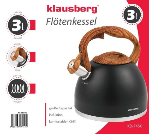 CZAJNIK Z GWIZDKIEM KLAUSBERG 3L KB-7450 KLAUSBERG CZAJNIK Z GWIZDKIEM KLAUSBERG 3L KB-7450 KLAUSBERG