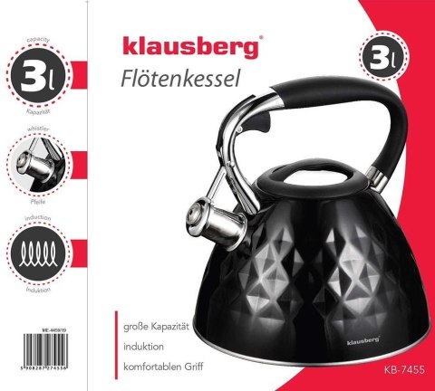 CZAJNIK Z GWIZDKIEM KLAUSBERG 3L KB-7455 KLAUSBERG CZAJNIK Z GWIZDKIEM KLAUSBERG 3L KB-7455 KLAUSBERG
