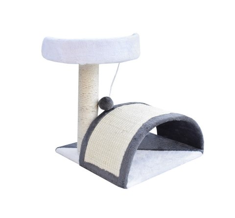 Drapak dla kota Legowisko+Budka biało-siwy 43cm Bituxx
