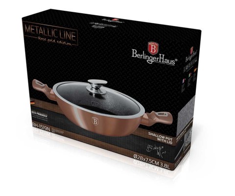 GARNEK GRANITOWY 28cm BERLINGER HAUS BH-1519 ROSE GOLD BERLINGER HAUS GARNEK GRANITOWY 28cm BERLINGER HAUS BH-1519 ROSE GOLD BERLINGER HAUS