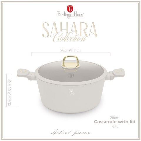 GARNEK TYTANOWY Z POKRYWĄ 28cm BERLINGER HAUS BH-8072 SAHARA BERLINGER HAUS
