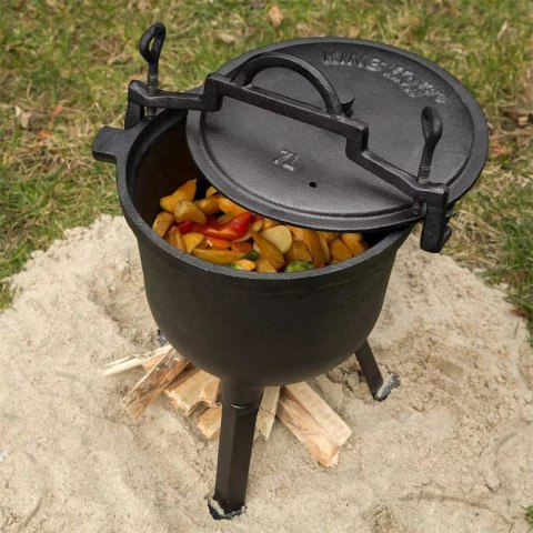 KOCIOŁEK GARNEK MYŚLIWSKI ŻELIWNY 7L KINGHOFF KH-2232 KINGHOFF