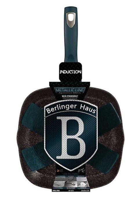 PATELNIA GRANITOWA GRILLOWA 28 cm BERLINGER HAUS AQUAMARINE BH-1873 BERLINGER HAUS PATELNIA GRANITOWA GRILLOWA 28 cm BERLINGER HAUS AQUAMARINE BH-1873 BERLINGER HAUS