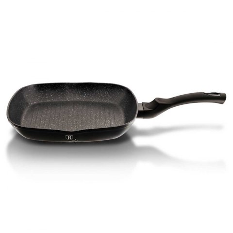 PATELNIA GRANITOWA GRILLOWA 28 cm BERLINGER HAUS BH-1846 BLACK SILVER BERLINGER HAUS PATELNIA GRANITOWA GRILLOWA 28 cm BERLINGER HAUS BH-1846 BLACK SILVER BERLINGER HAUS