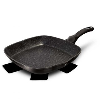 PATELNIA GRANITOWA GRILLOWA 28 cm BERLINGER HAUS BH-1846 BLACK SILVER BERLINGER HAUS