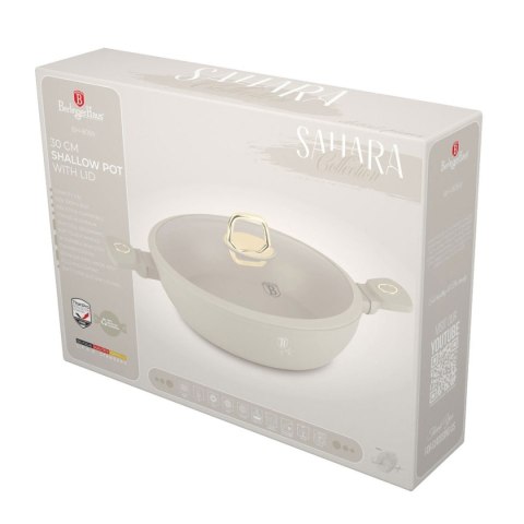 PŁASKI GARNEK TYTANOWY Z POKRYWĄ 30cm BERLINGER HAUS BH-8069 SAHARA BERLINGER HAUS